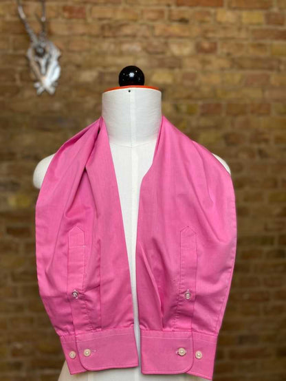 Pinker Upcycling Ärmelschal aus 2 Hemdsärmel genäht