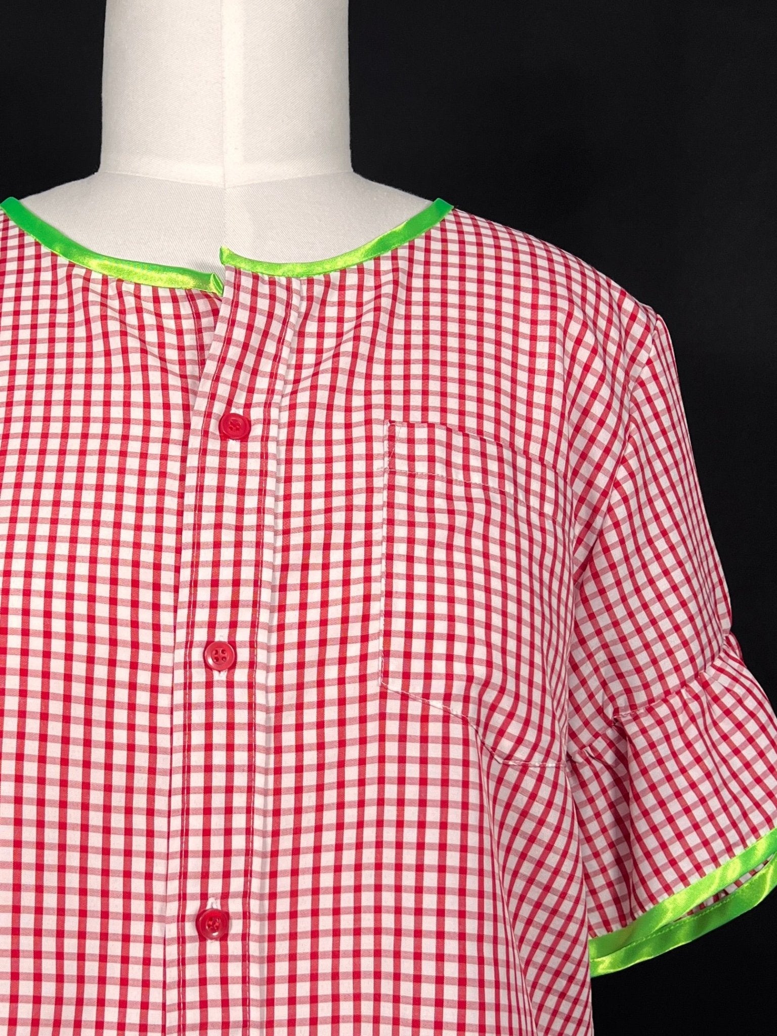 Vichy - Karo Upcycling - Bluse - nachhaltige Upcycling Mode von Beverly - Berlin