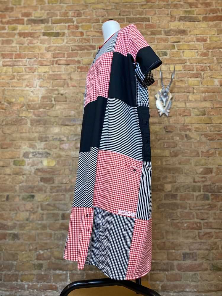 Patchwork Kaftan aus Hemden - nachhaltige Upcycling Mode von Beverly - Berlin