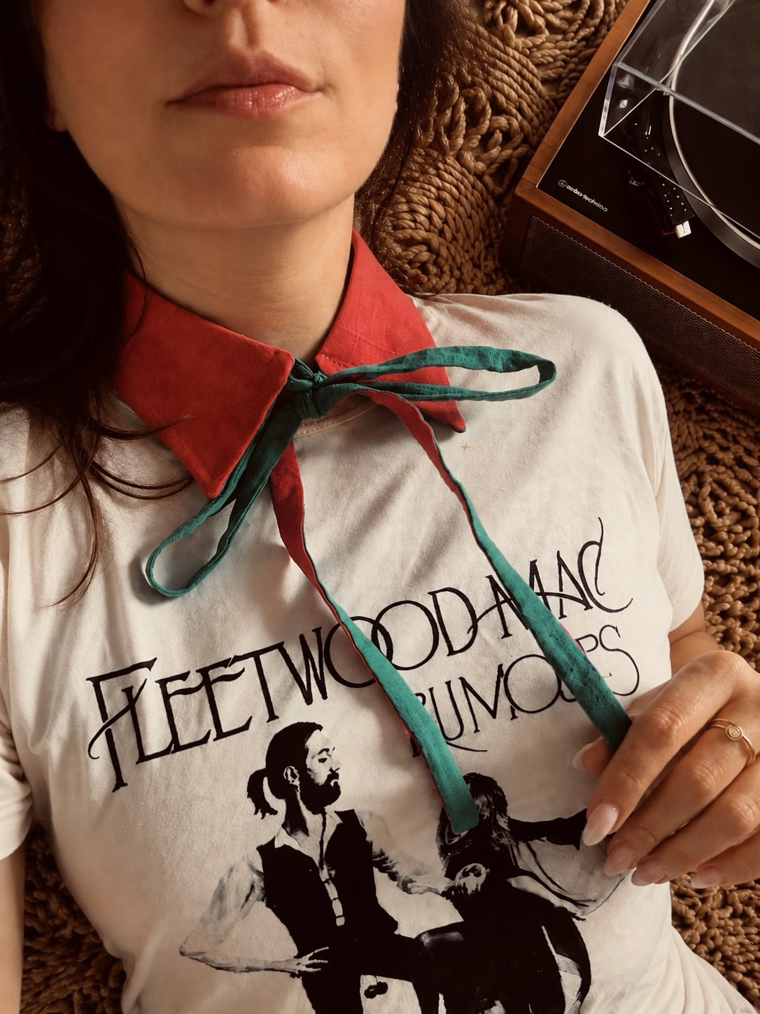 Coral & Teal Collar Necklace