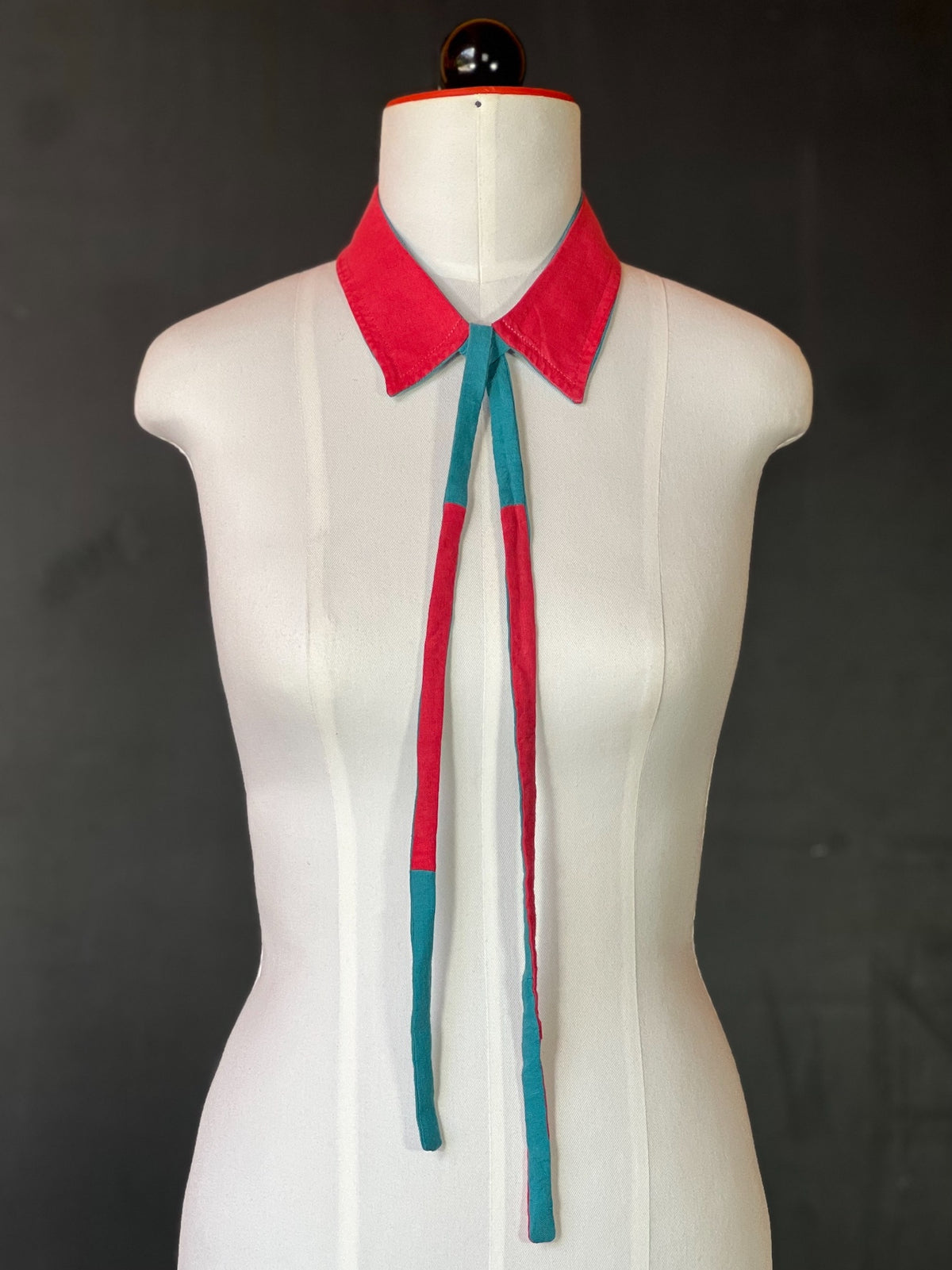 Coral & Teal Collar Necklace
