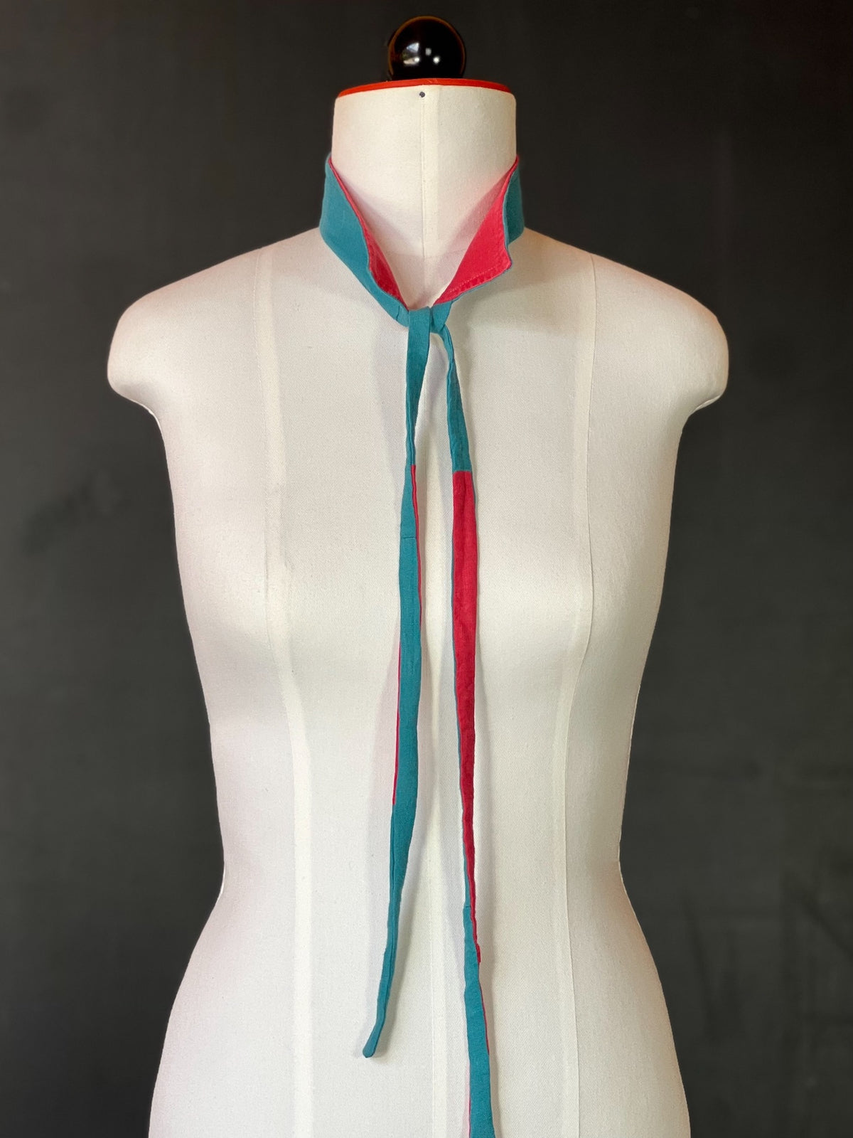 Coral & Teal Collar Necklace
