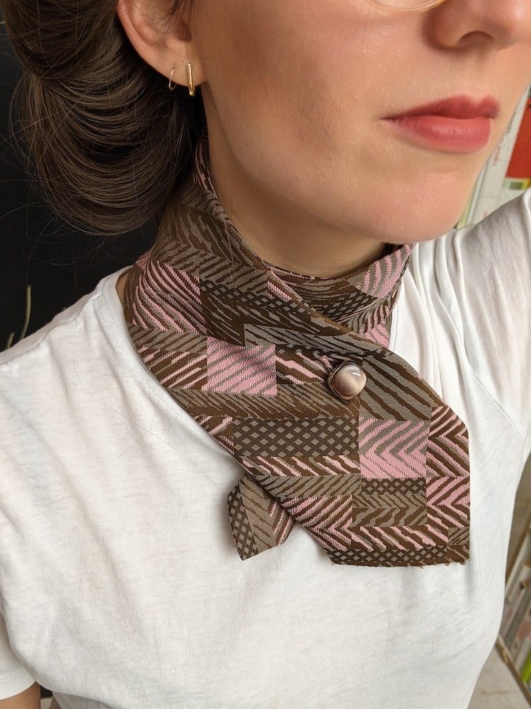 Siebziger Jahre Look Schlipsschal - nachhaltige Upcycling Mode von Beverly - Berlin