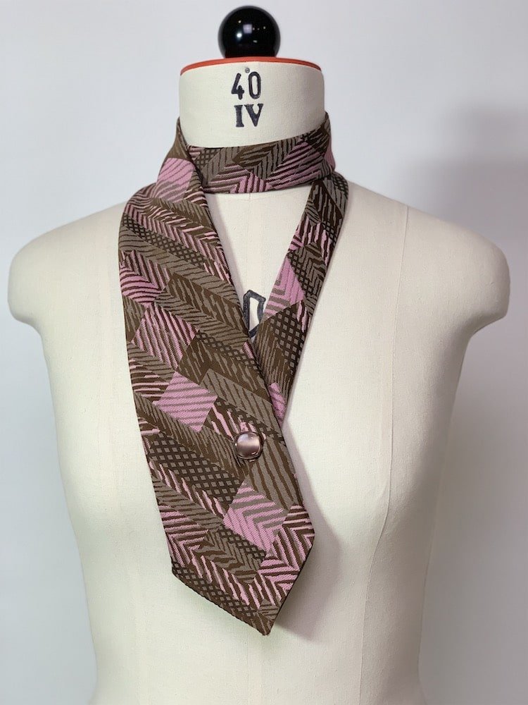 Siebziger Jahre Look Schlipsschal - nachhaltige Upcycling Mode von Beverly - Berlin