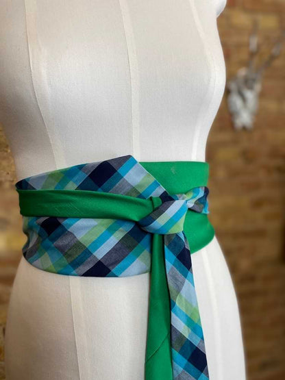 Wickelgürtel aus 2 Vintage Krawatten und wie man ihn binden kann