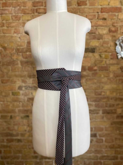 gray Tie wrap belt
