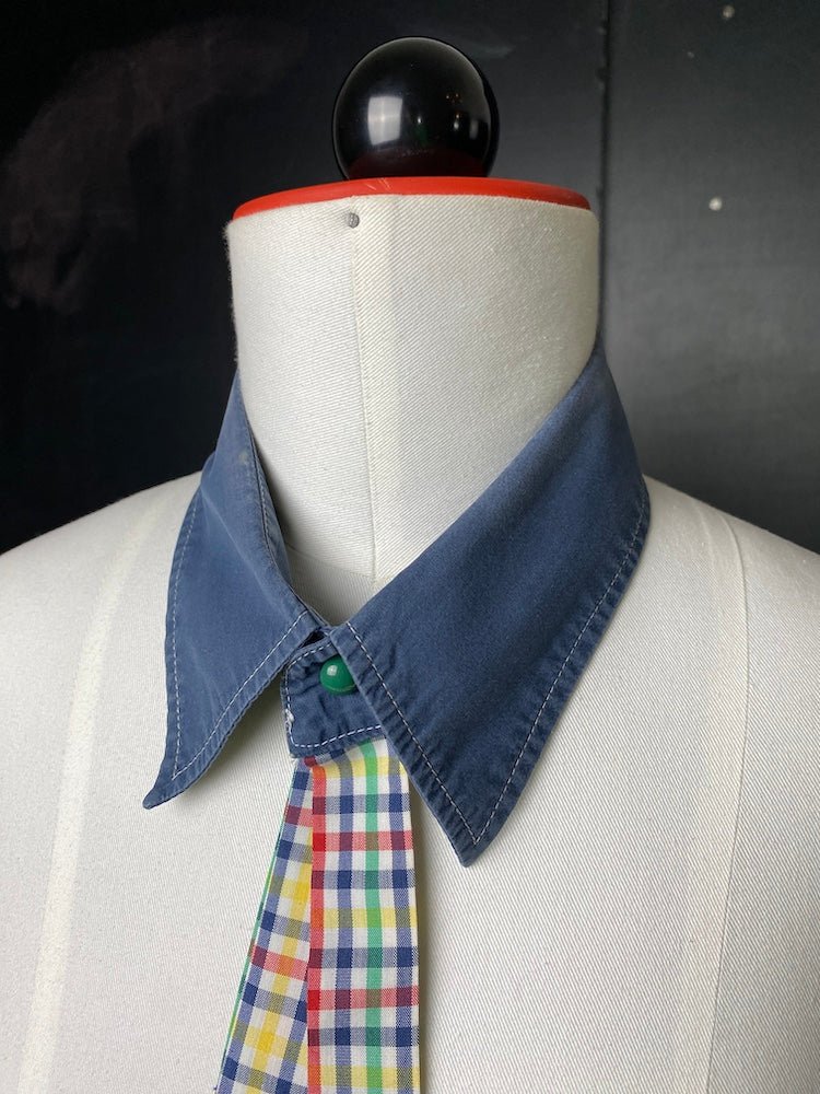 sportlich kariertes Kragencollier - nachhaltige Upcycling Mode von Beverly - Berlin