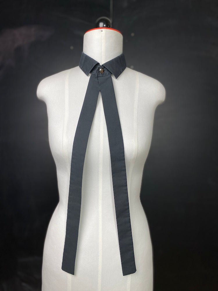 Schwarzes Kragencollier - nachhaltige Upcycling Mode von Beverly - Berlin