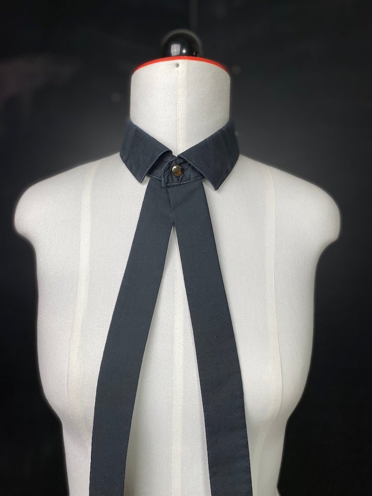 Schwarzes Kragencollier - nachhaltige Upcycling Mode von Beverly - Berlin