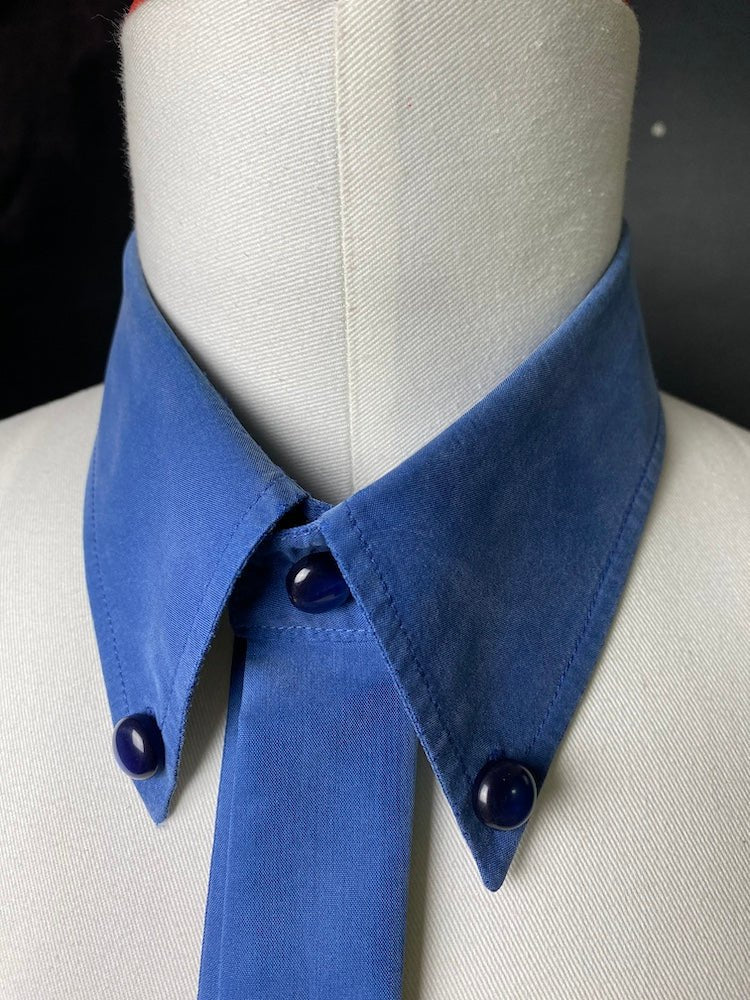 blaues, seidenes Kragen - Collier - nachhaltige Upcycling Mode von Beverly - Berlin