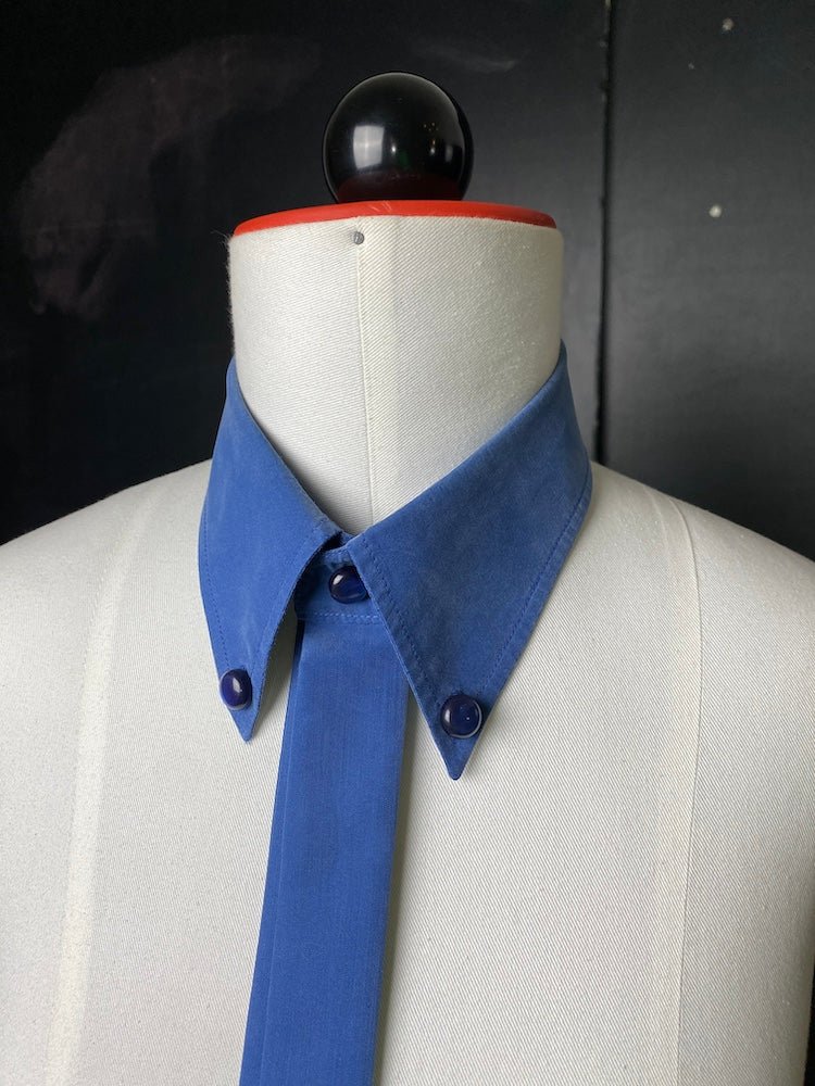 blaues, seidenes Kragen - Collier - nachhaltige Upcycling Mode von Beverly - Berlin