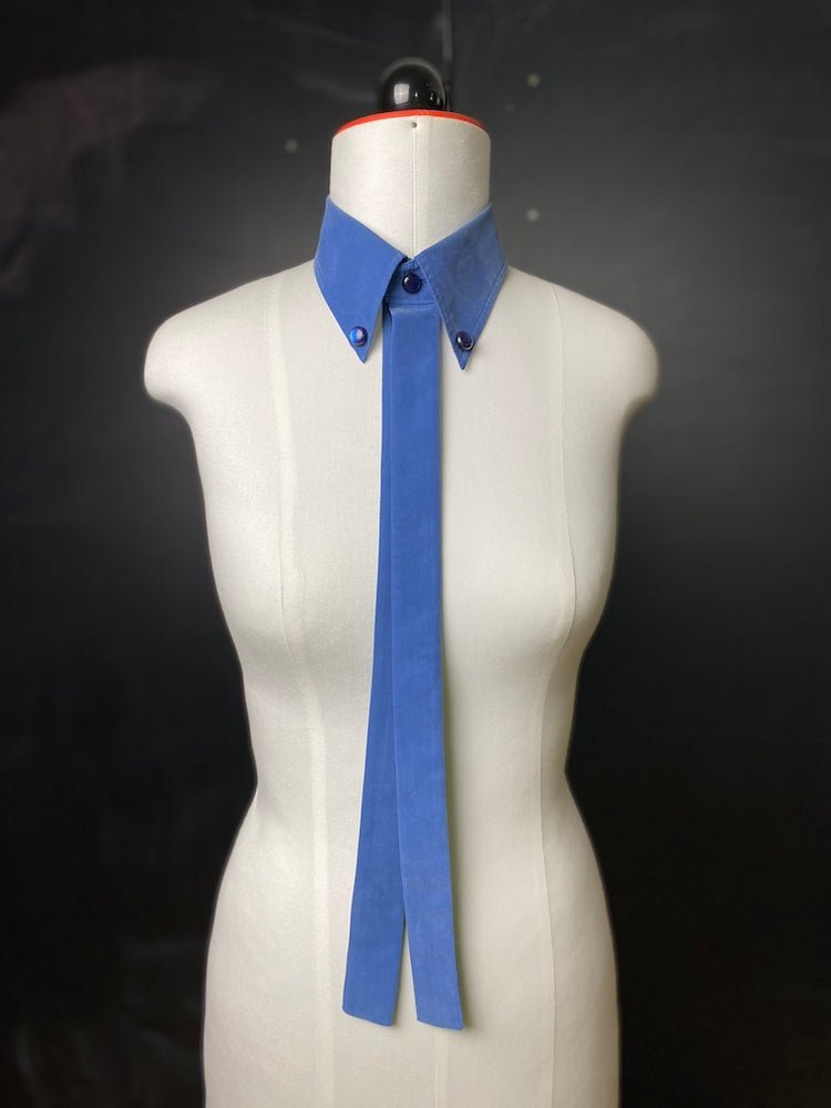blaues, seidenes Kragen - Collier - nachhaltige Upcycling Mode von Beverly - Berlin
