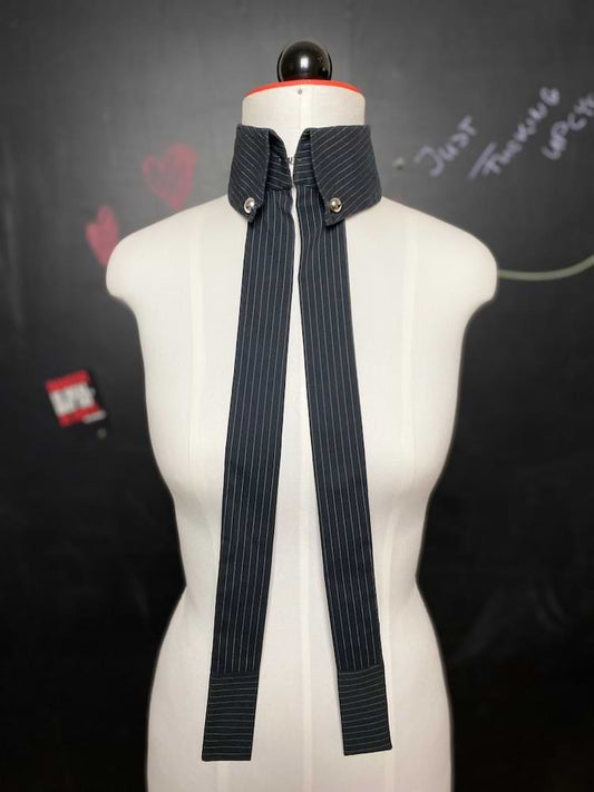 black collar collier with silver buttons - Beverly-Berlin