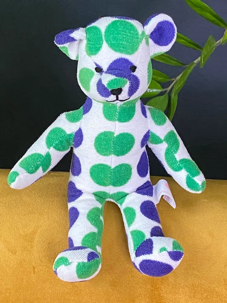Teddy mit grün - blauen Punkten - Beverly - BerlinTeddybär