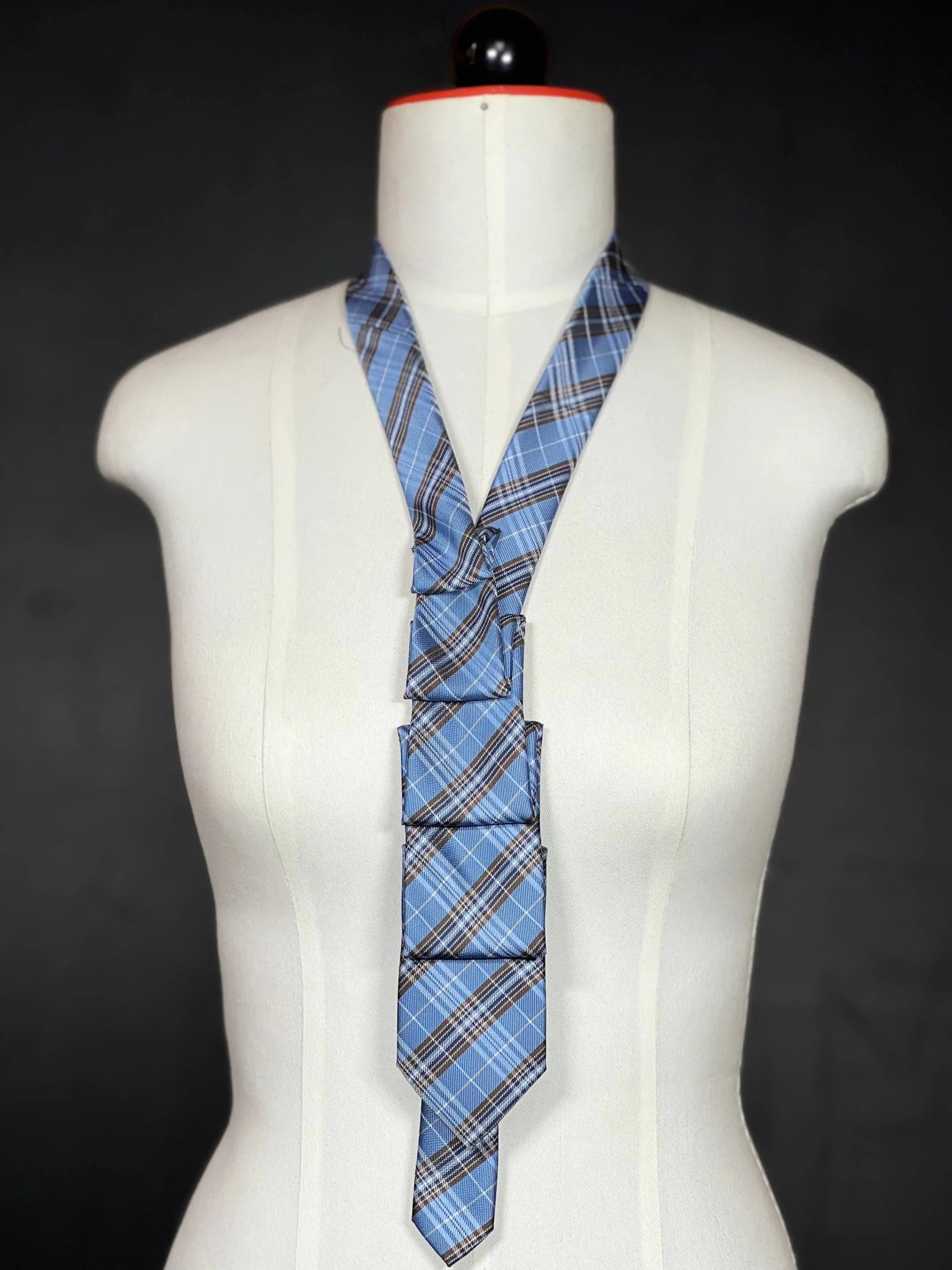 Blue Grid – Schlipscollier Schlipscollier - nachhaltige Mode und Accessoires von Beverly - Berlin