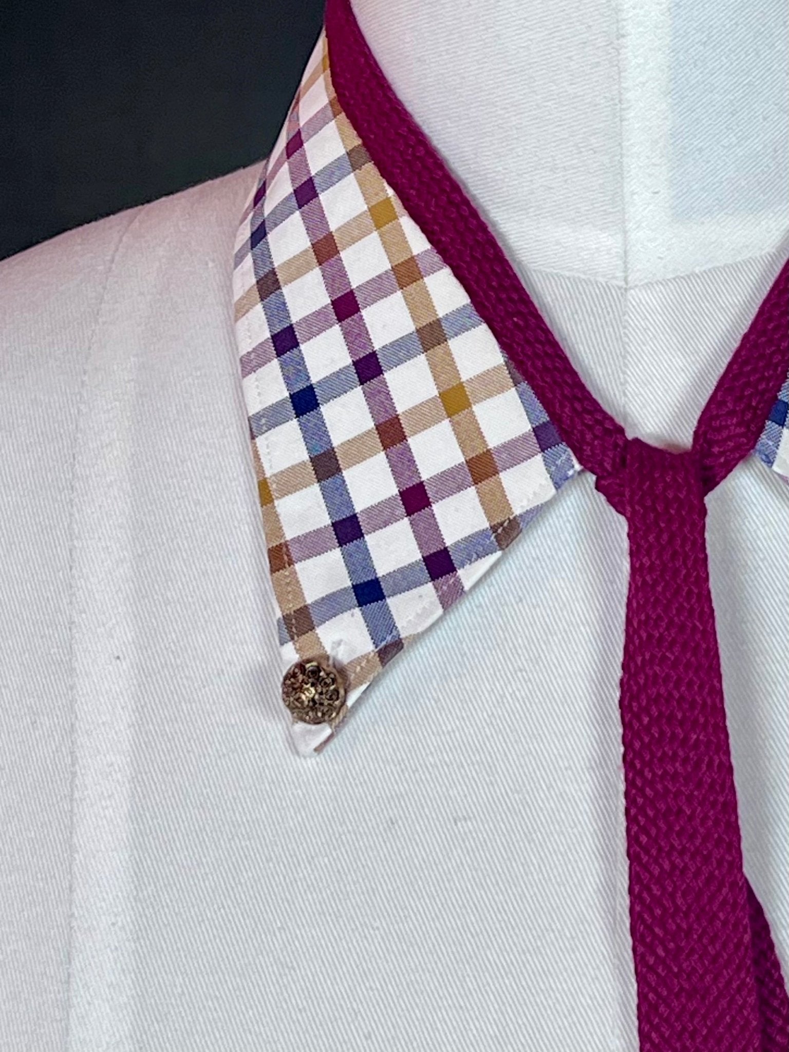 Kragencollier Berry Check – Klassik neu gedacht - nachhaltige Mode und Accessoires von Beverly - Berlin