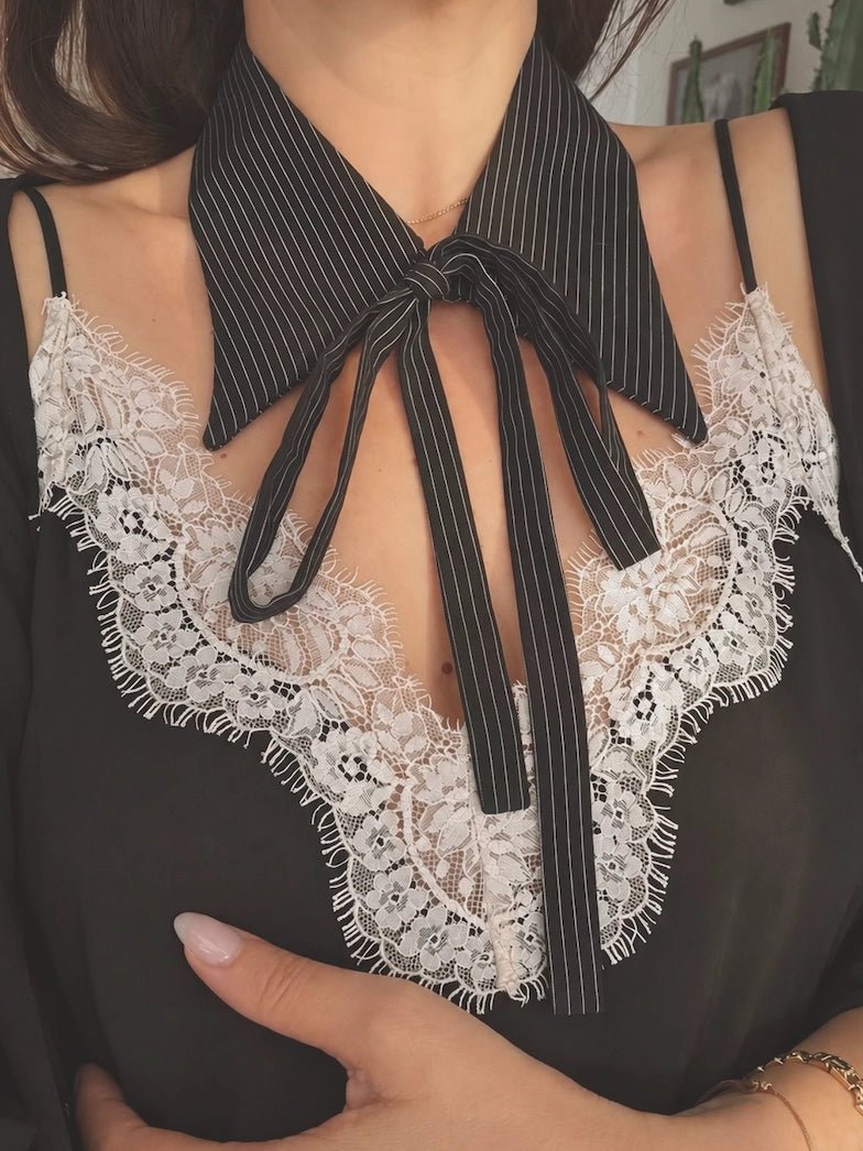 Kragencollier Bloom & Stripe Kragencollier- nachhaltige Mode und Accessoires von Beverly-Berlin
