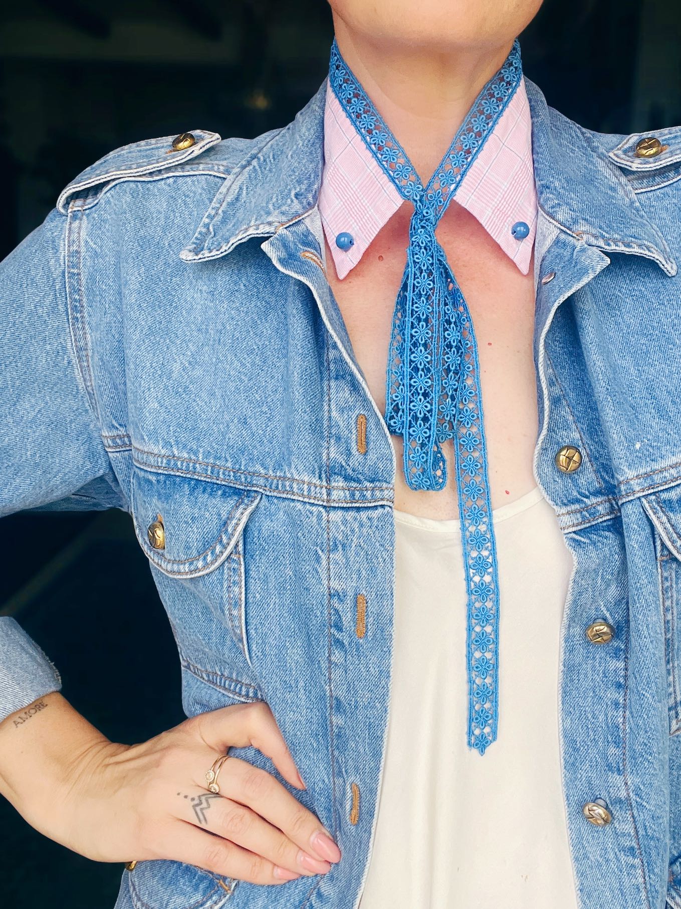 Kragencollier Pink Breeze – Verspielt, frisch, außergewöhnlich - nachhaltige Mode und Accessoires von Beverly - Berlin