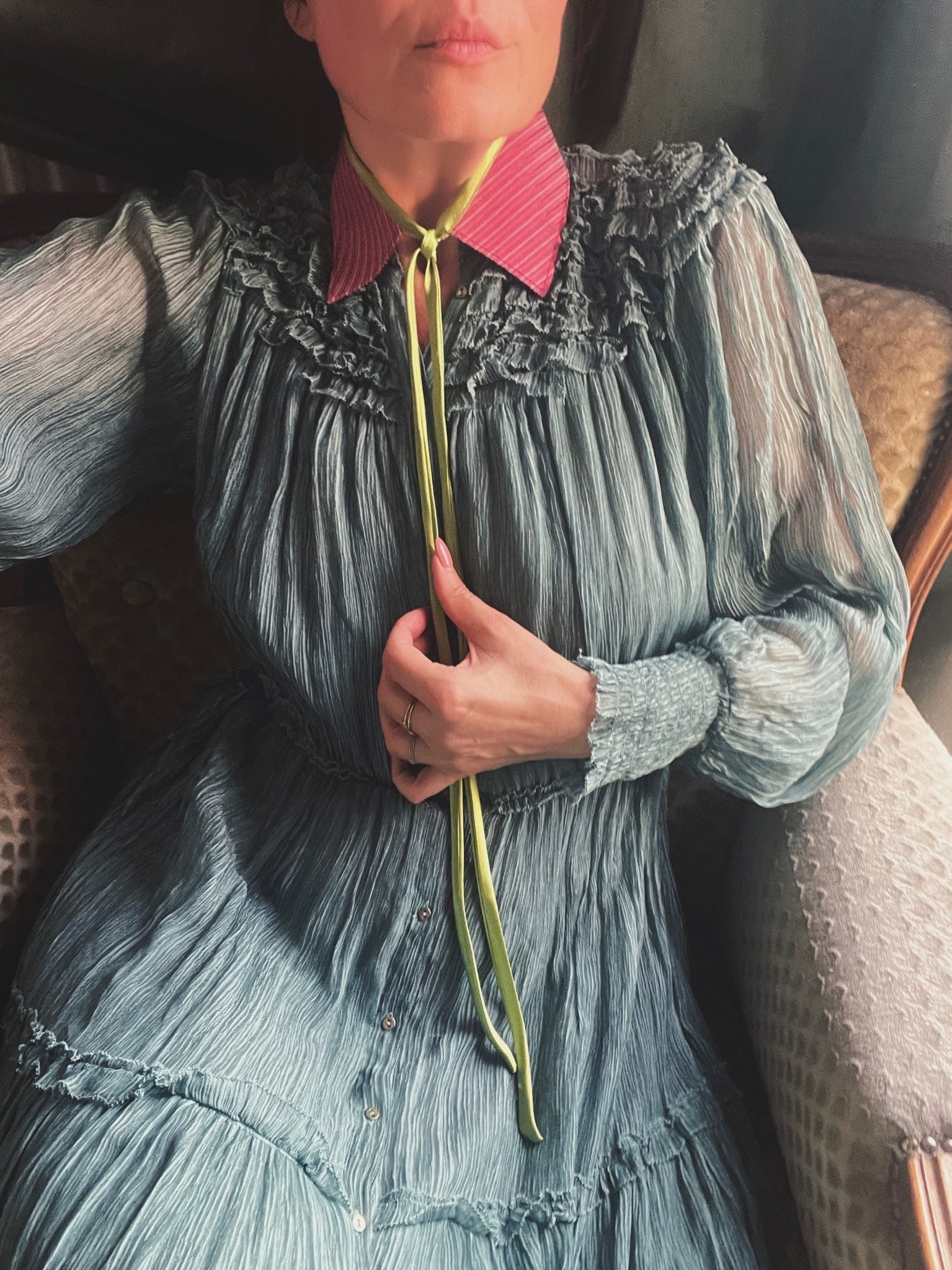 Kragencollier Pink Stripe – Bold, Bright, Beautiful - nachhaltige Mode und Accessoires von Beverly - Berlin