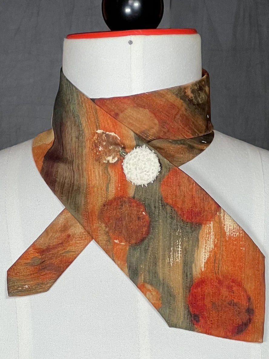Schlipsschal „Autumn Brushstroke“ – Handgemalte Attitüde. - nachhaltige Mode und Accessoires von Beverly - Berlin