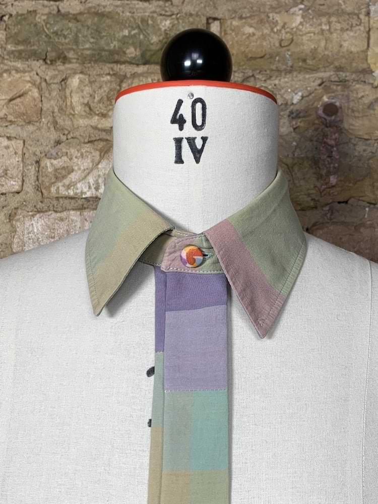 Upcycling Kragencollier in Pastel - nachhaltige Upcycling Mode von Beverly - Berlin