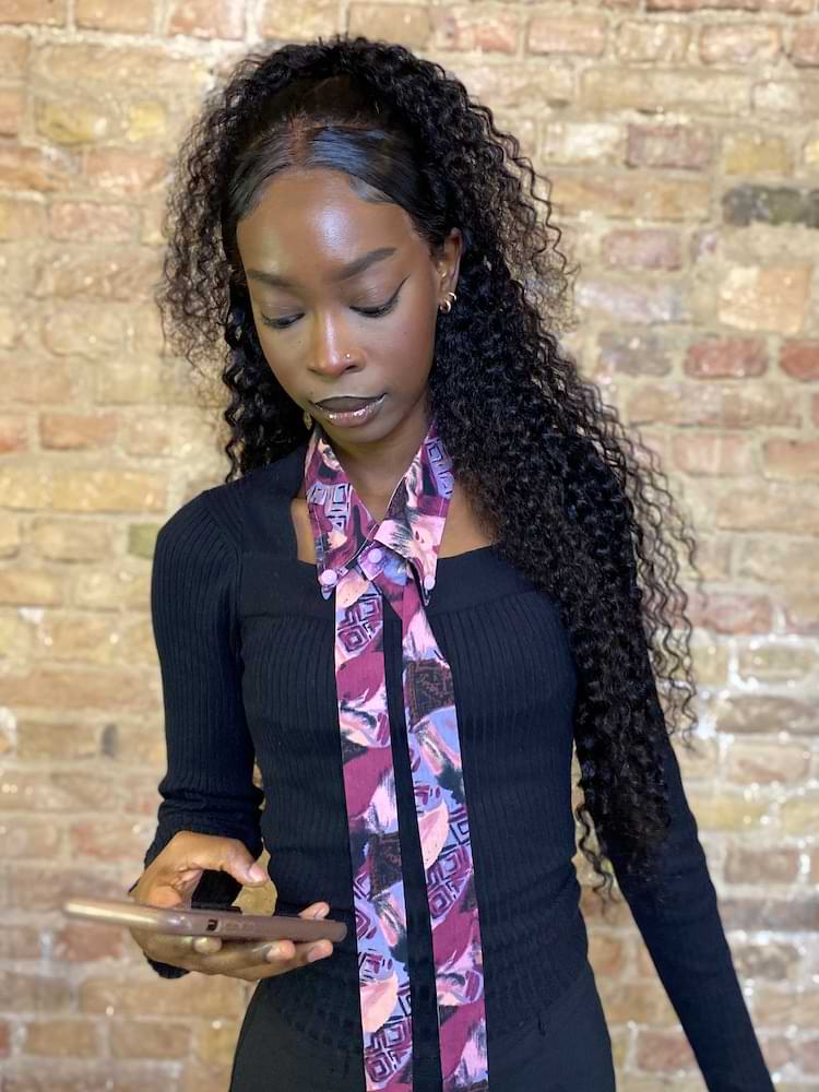 Kragen - Collier in Lila - nachhaltige Upcycling Mode von Beverly - Berlin