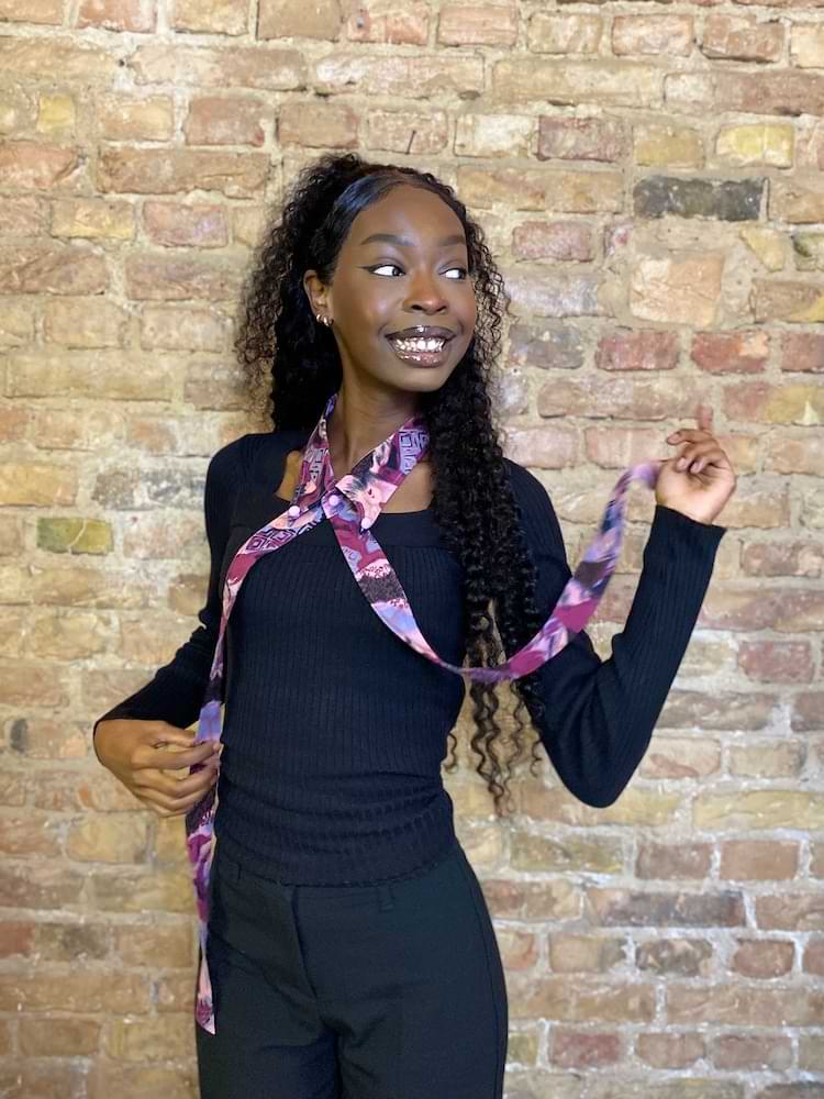 Kragen - Collier in Lila - nachhaltige Upcycling Mode von Beverly - Berlin