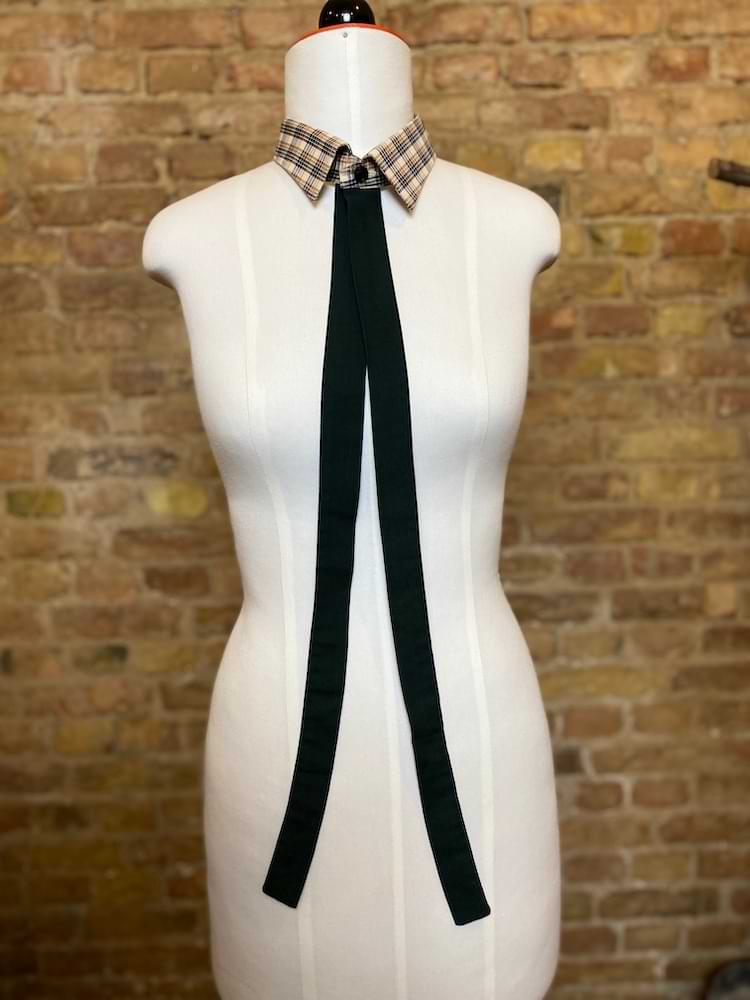 kleinkariertes Kragen - Collier - nachhaltige Upcycling Mode von Beverly - Berlin