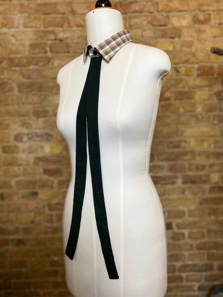 kleinkariertes Kragen - Collier - nachhaltige Upcycling Mode von Beverly - Berlin