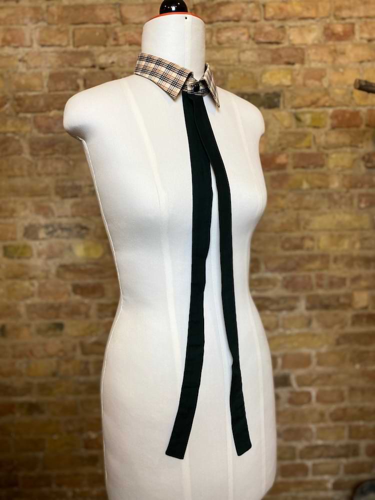 kleinkariertes Kragen - Collier - nachhaltige Upcycling Mode von Beverly - Berlin